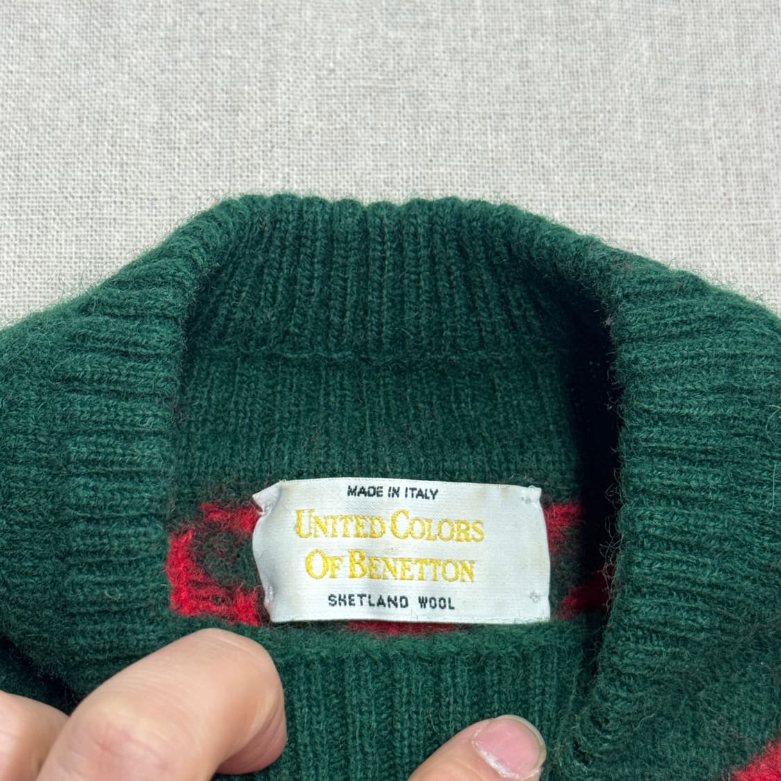 베네통 90s 빈티지 에스닉 나바호 패턴 니트 M 상품이미지4