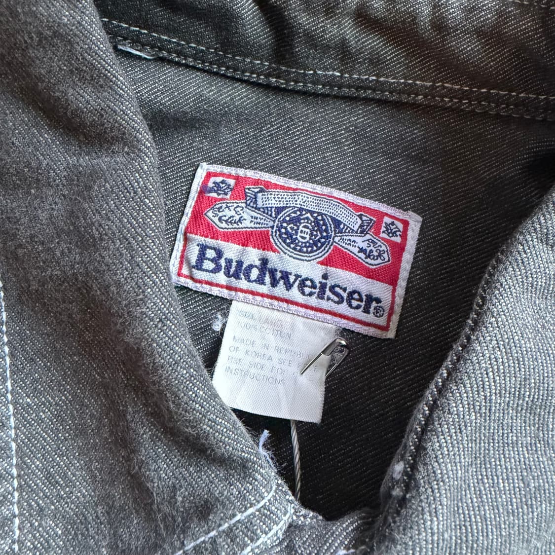 버드와이저 빈티지 워크셔츠 L 상품이미지6