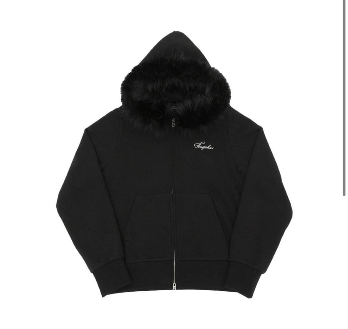펑쉐이 퍼 후드집업 black 상품이미지1