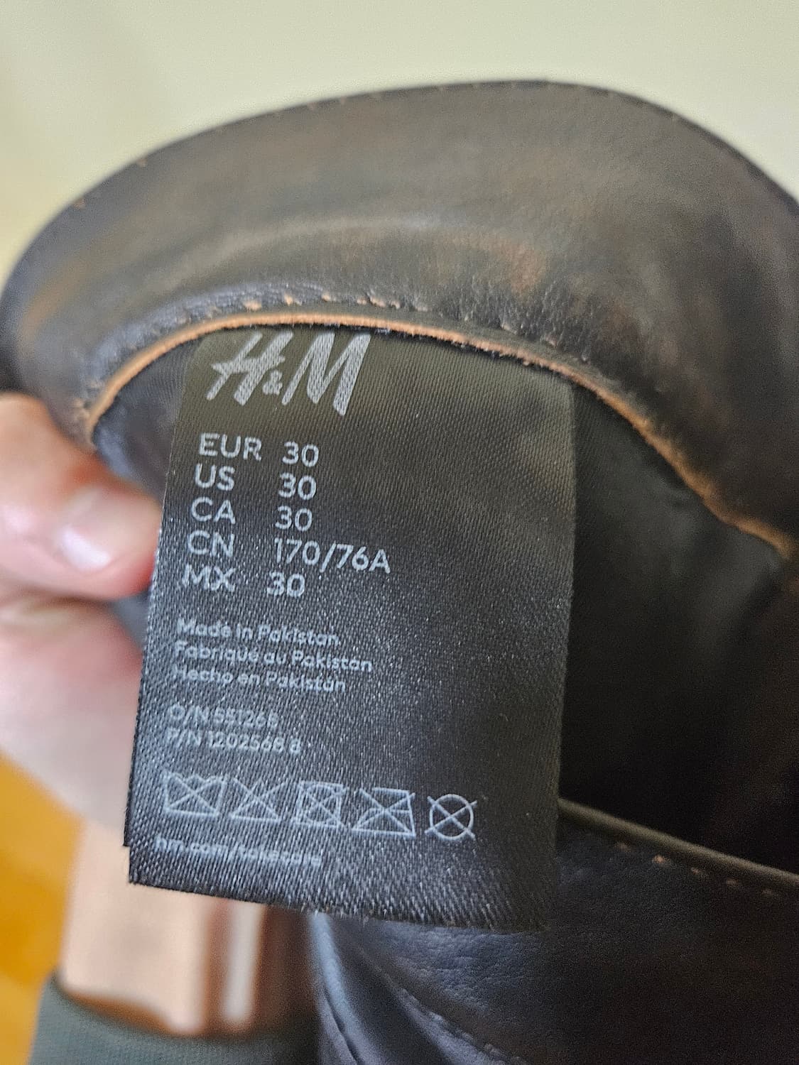 30) H&M 리얼 천연 양가죽 바지 상품이미지3