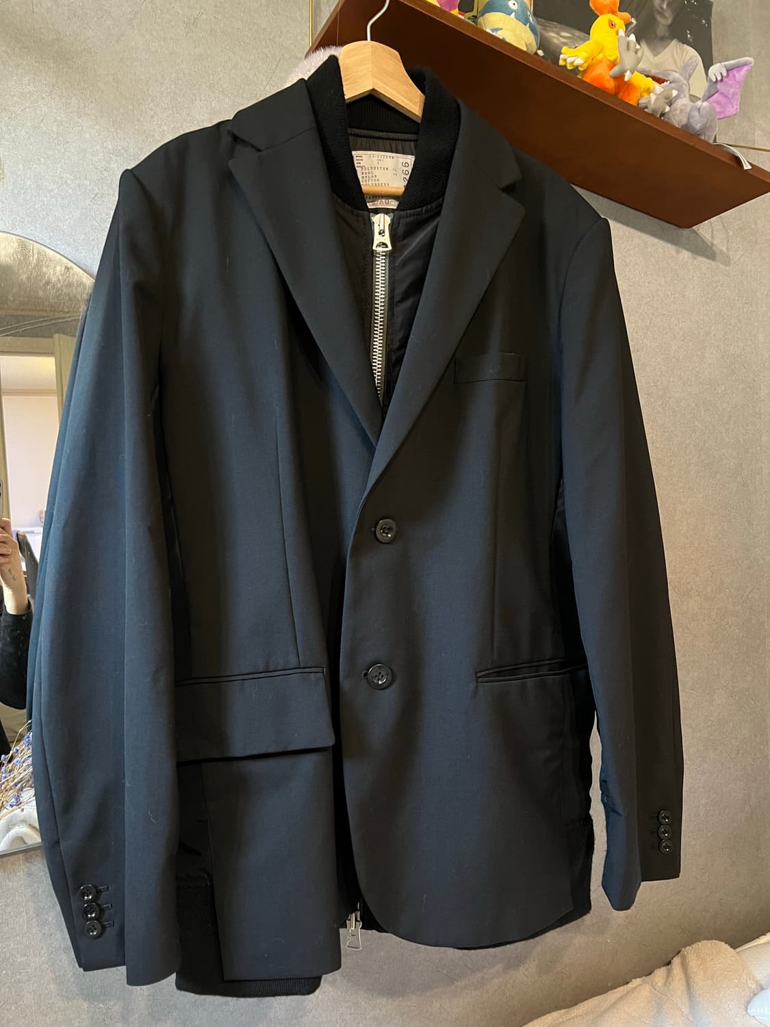 사카이 수트x나일론 트윌 자켓 ma-1 상품이미지1