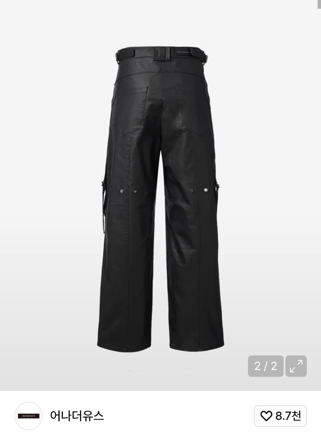 어나더유스 왁스 코티드 메탈릭 데님 팬츠 상품이미지2