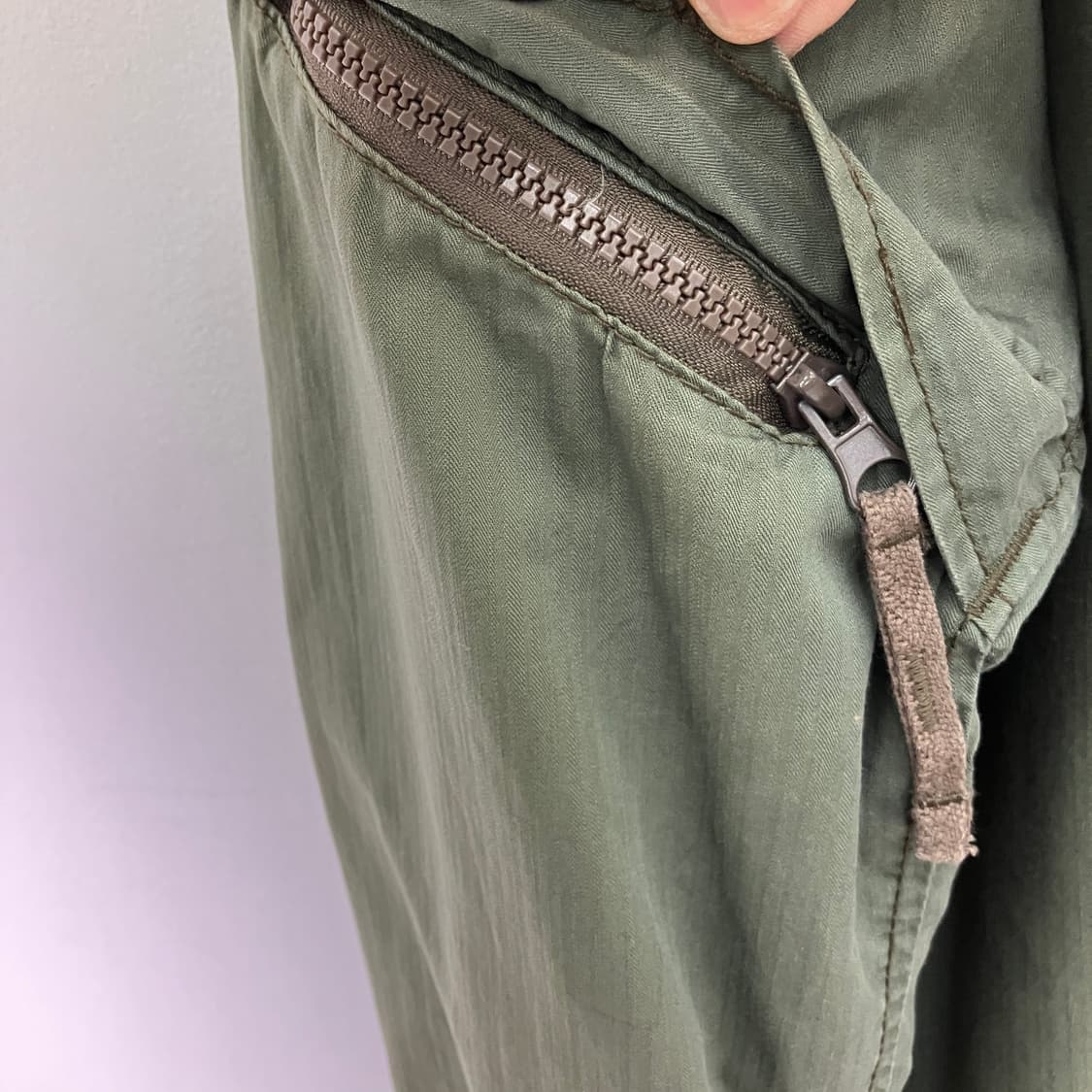 지스타로우 카키 퍼 후드 야상 점퍼 L 상품이미지7