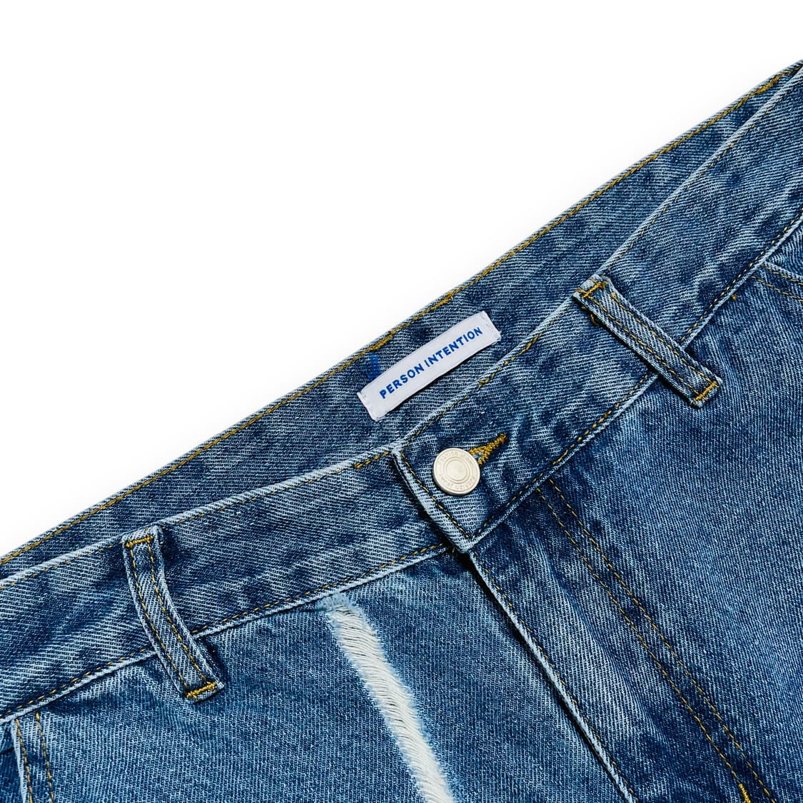 PERSON INTENTION 크랙 워시드 데님 카고팬츠 상품이미지8