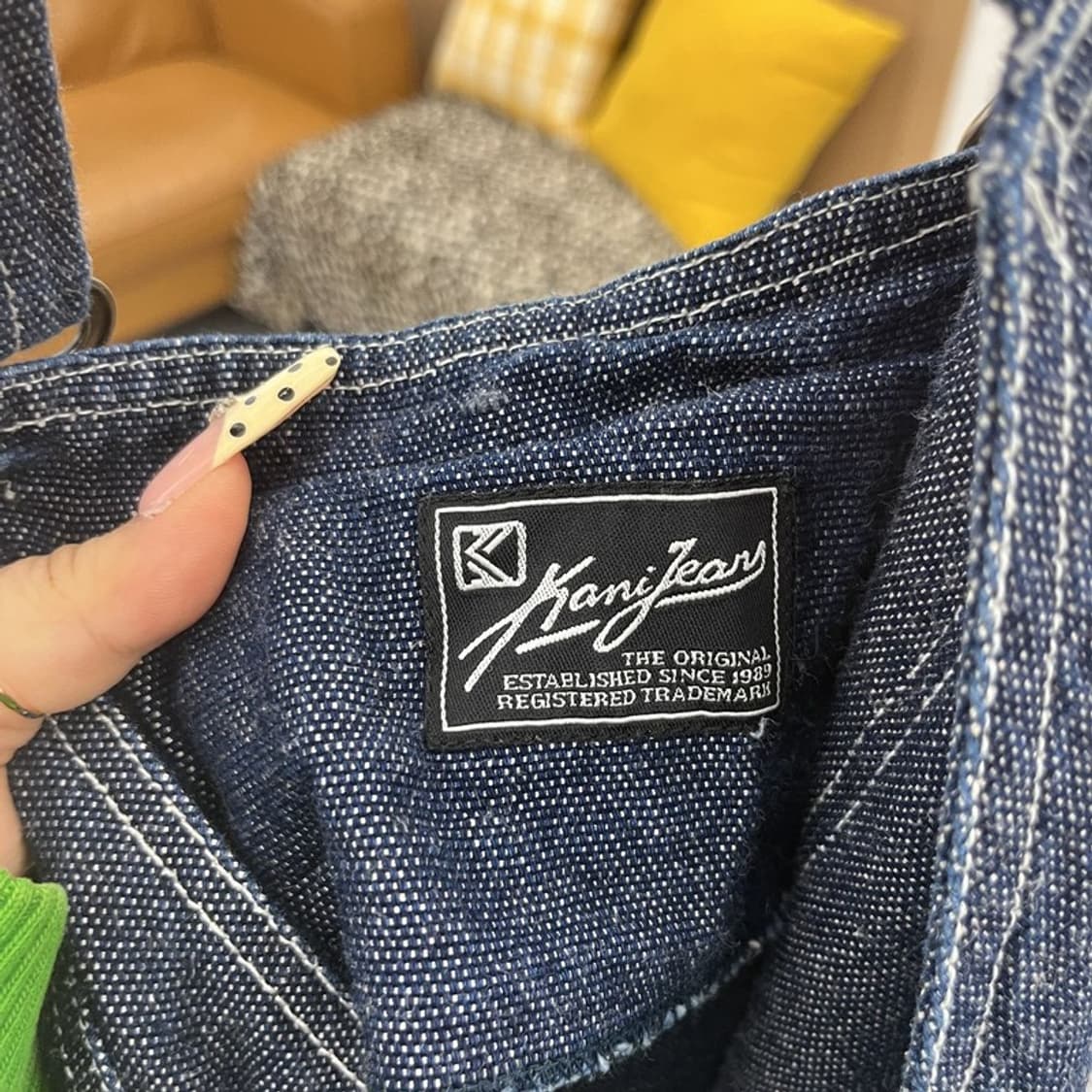 칼 카니 빈티지 레트로 Y2K 데님 멜빵 점프수트 L C09881 상품이미지5