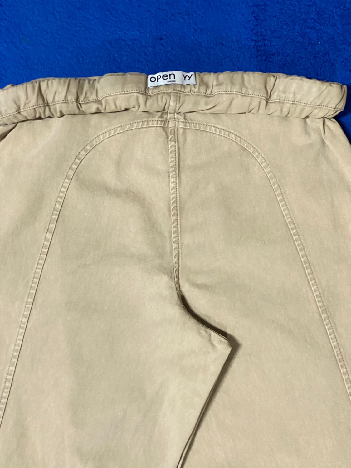 OpenYy 오픈와이와이 롤드 웨이스트 스웻 카고 팬츠 - 베이지 상품이미지7