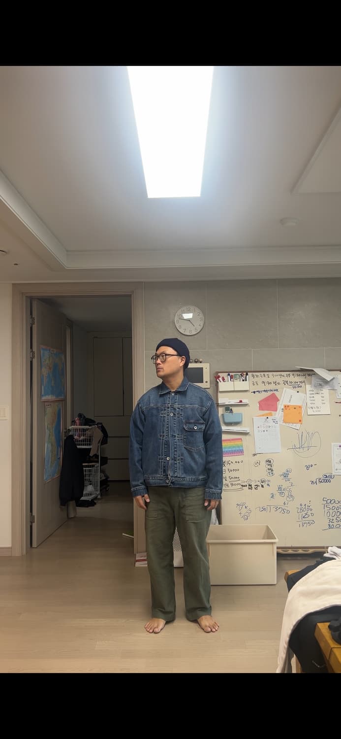 유니클로 타입1 워싱 데님자켓 L 상품이미지5