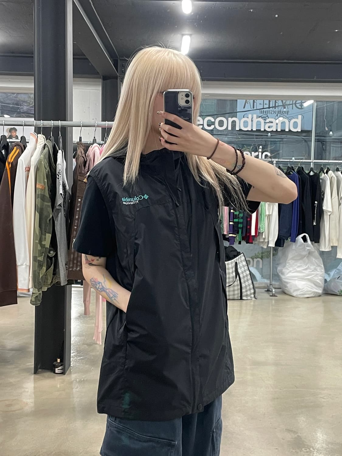 콜롬비아 티타늄 고프코어 바람막이 베스트 집업 상품이미지3