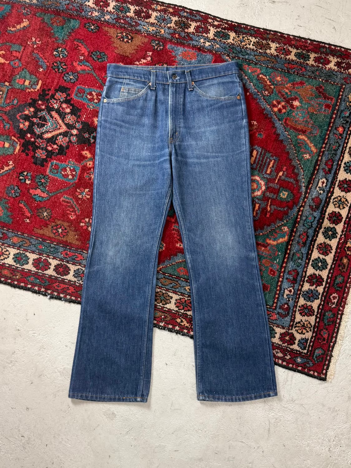 80's USA Made 리바이스 517 오렌지탭 리바이스 진청 부츠컷 상품이미지1