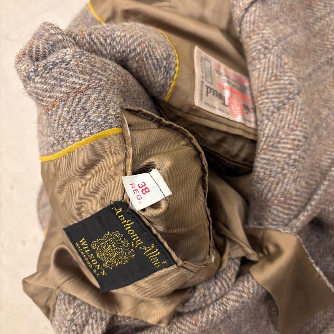 Uk빈티지 해리스트위드 쓰리버튼 블레이저 상품이미지3