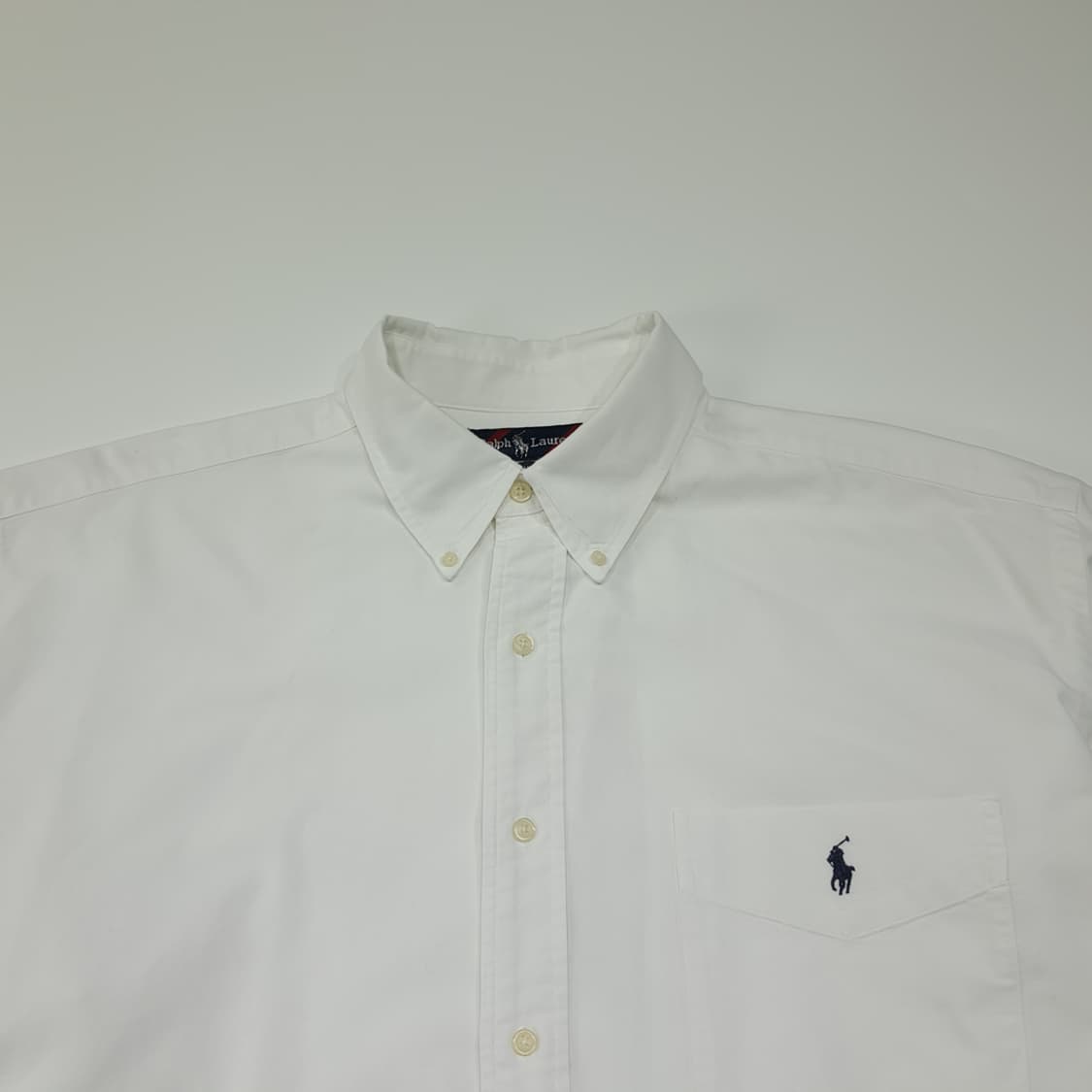 CL709 XL 폴로 90s 빅옥스포드 버튼다운 화이트 빅셔츠 남방 상품이미지2