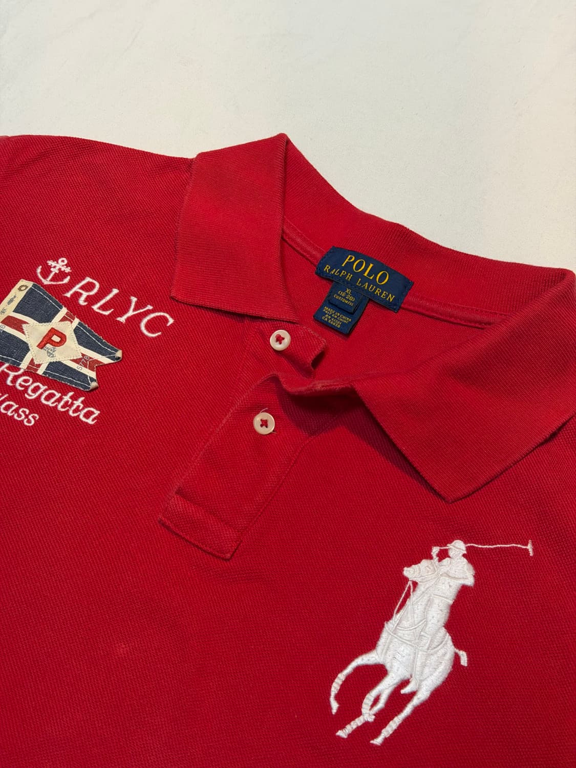 폴로 랄프로렌 빅포니 RLYC 요트클럽 카라티 레드 상품이미지2