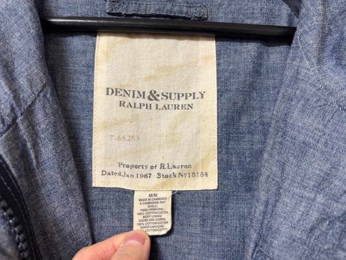 폴로 데님앤서플라이 샴브레이 코튼 후디점퍼 자켓 상품이미지8