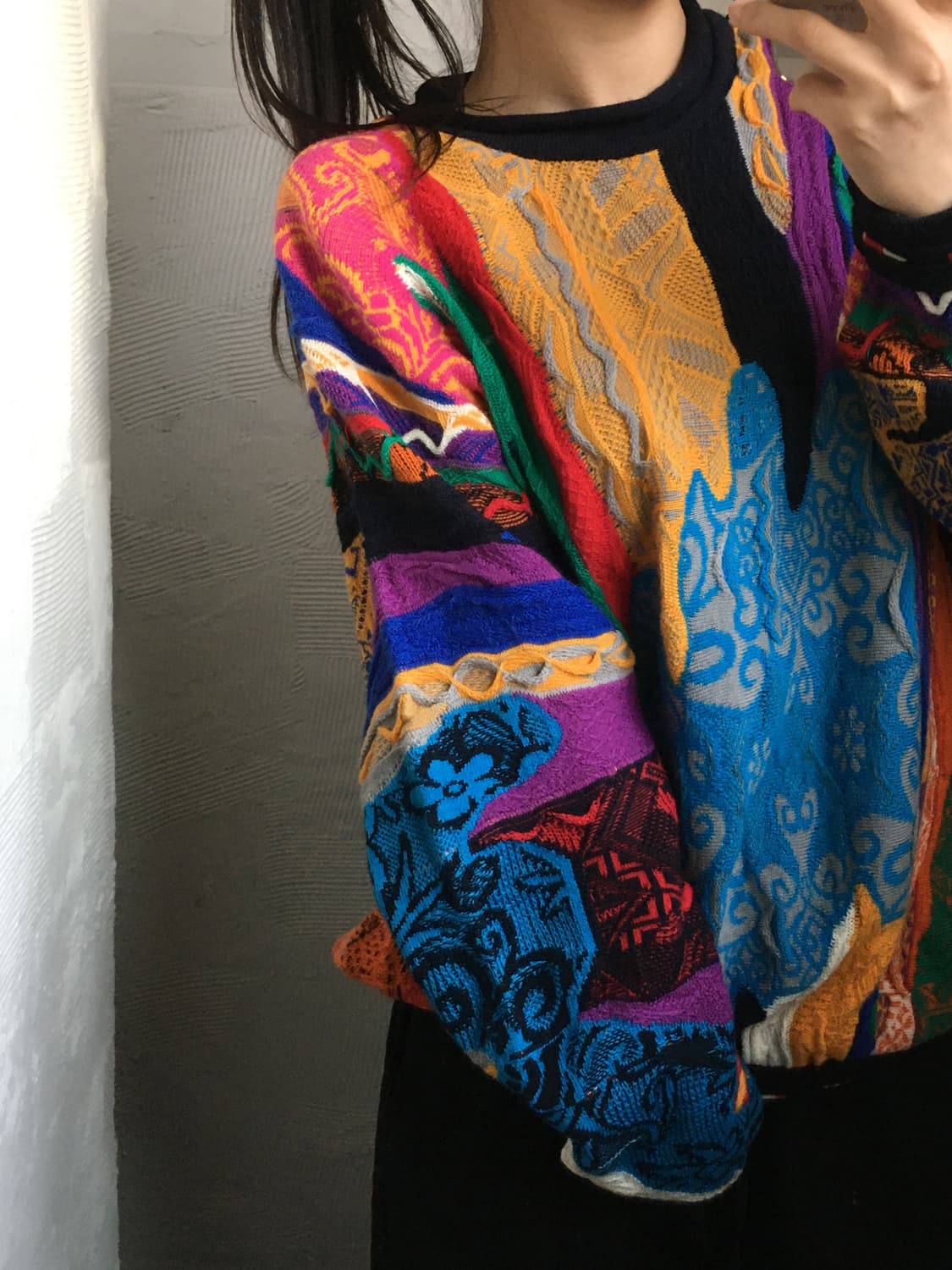 Coogi 쿠지 멀티컬러 케이블 니트  상품이미지1