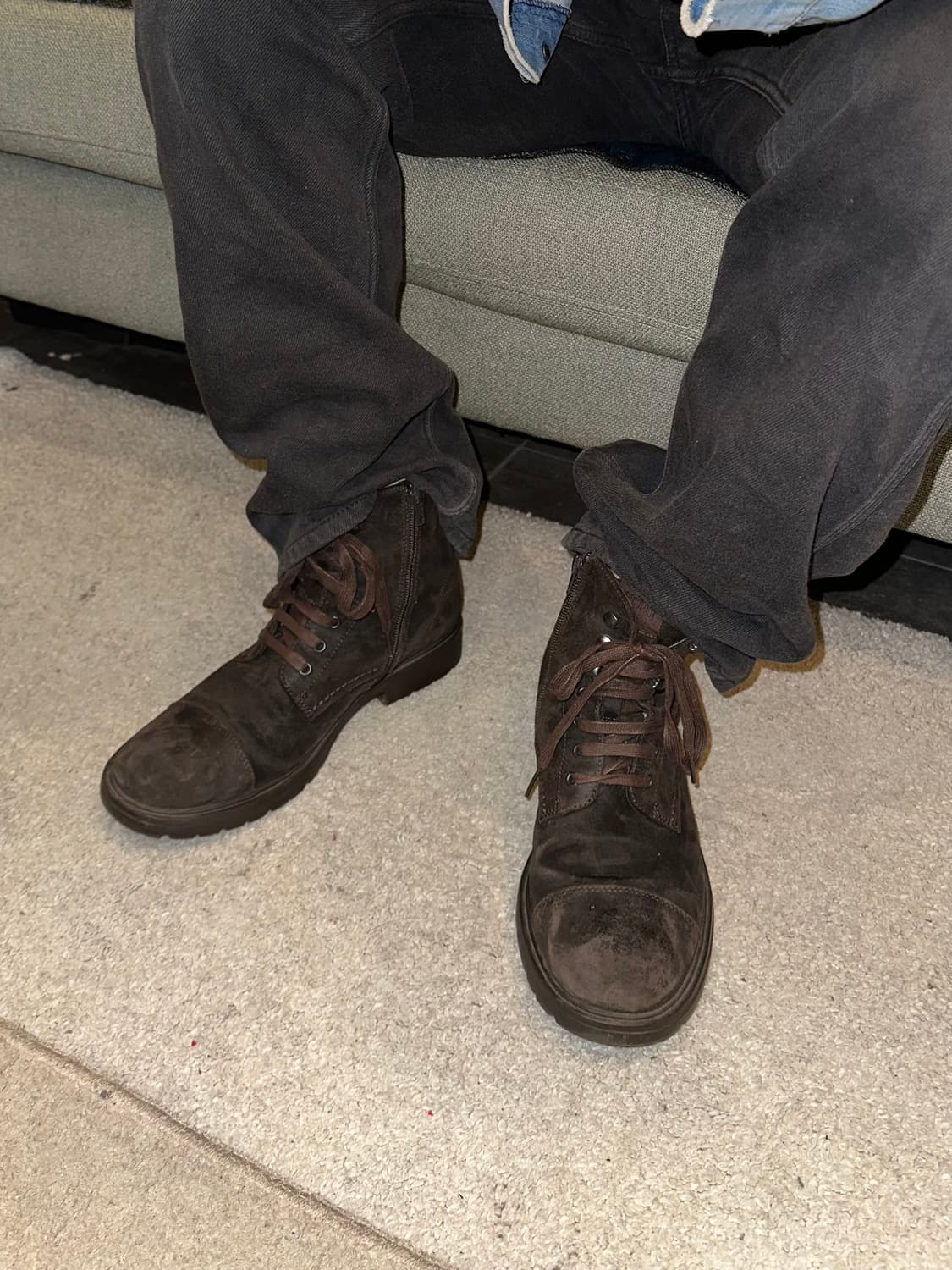 Camper suede aged lace hook coated boots 상품이미지2