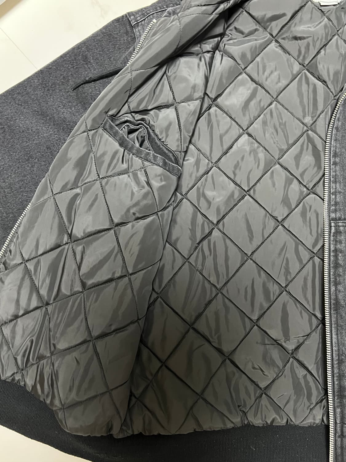 OBEY 윌턴 후드 데님 봄버 자켓 XL 상품이미지3