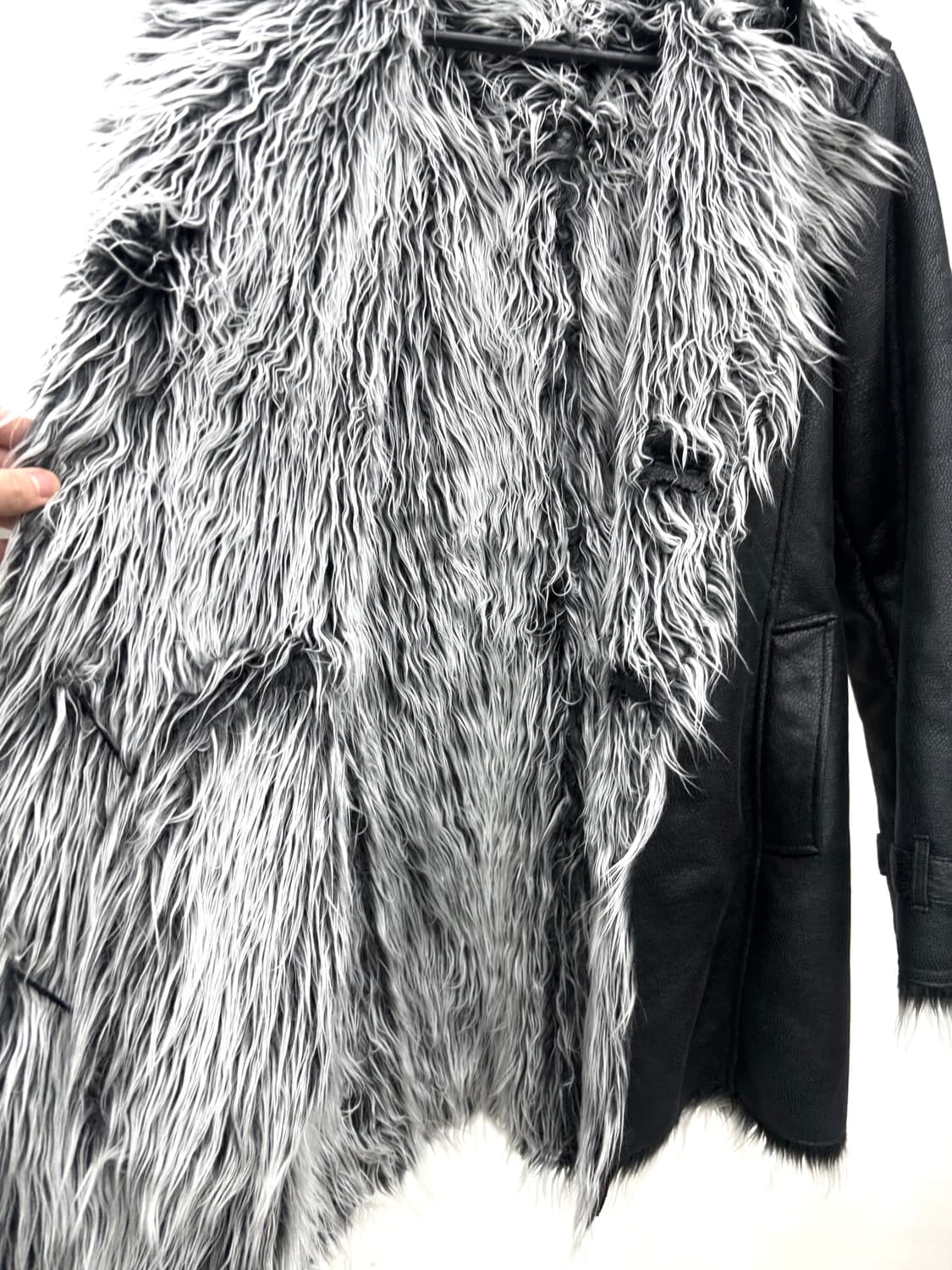 Semantic design fur crack washed coat ja 상품이미지5