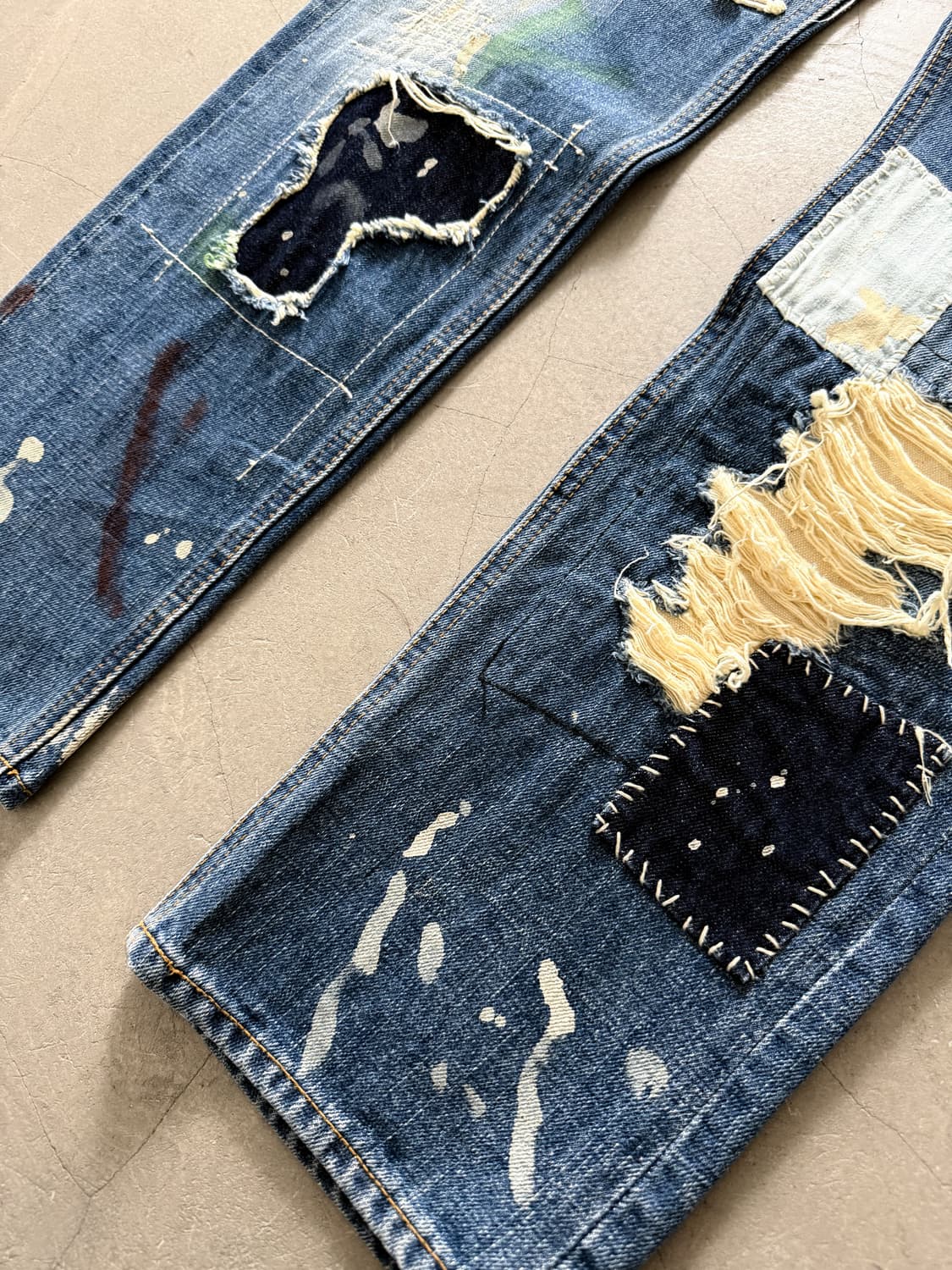 Bonds & Peace Patchwork Denim Pants 상품이미지4