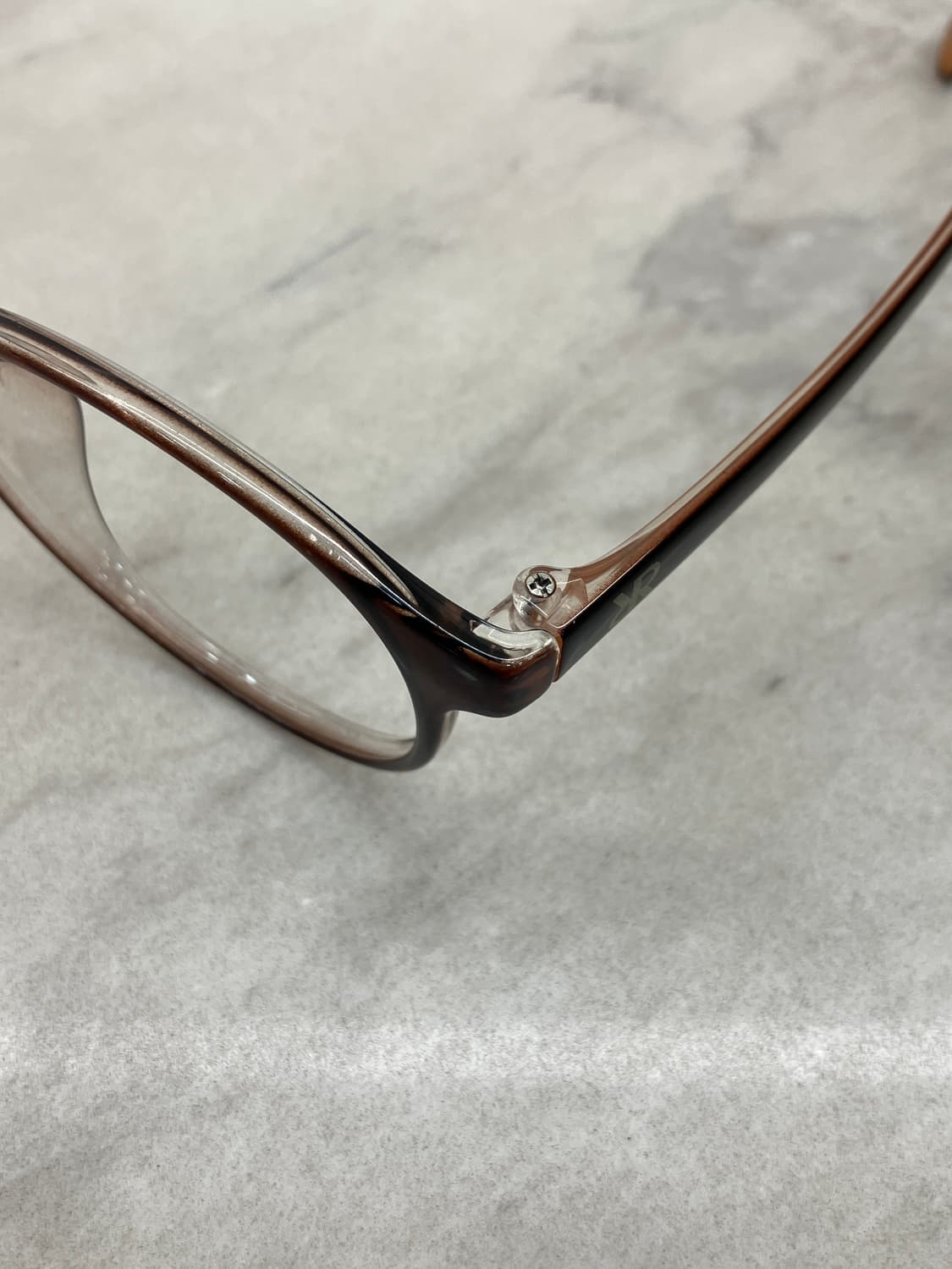 카라 KARRA 브라운 와이드 라운드 빅 뿔테 안경 상품이미지2