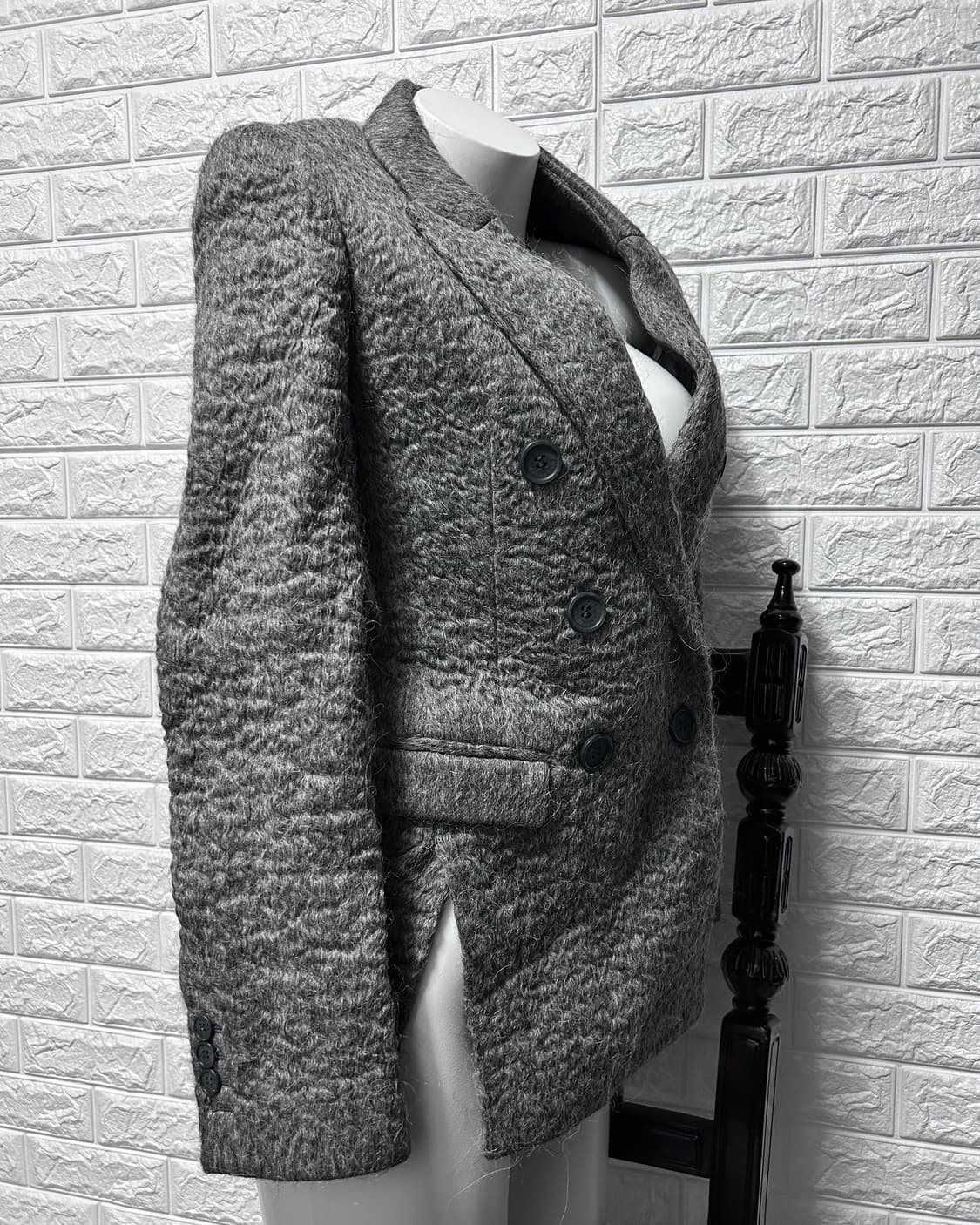 닐바렛 앙고라 울 더블 브레스티드 블레이저 상품이미지3