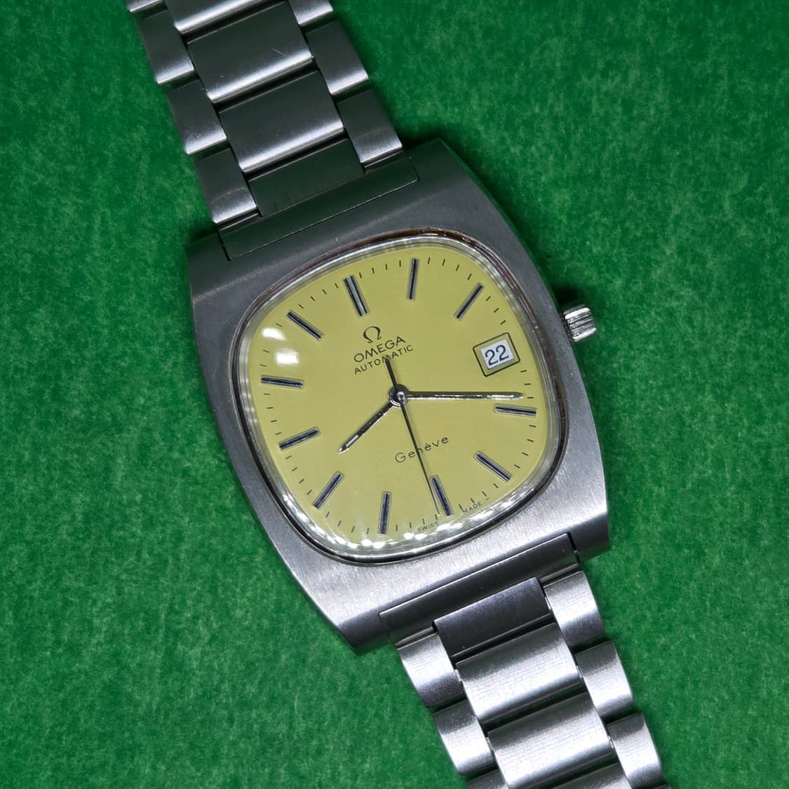 오메가 제네브 머스타드 크림 다이얼 상품이미지1