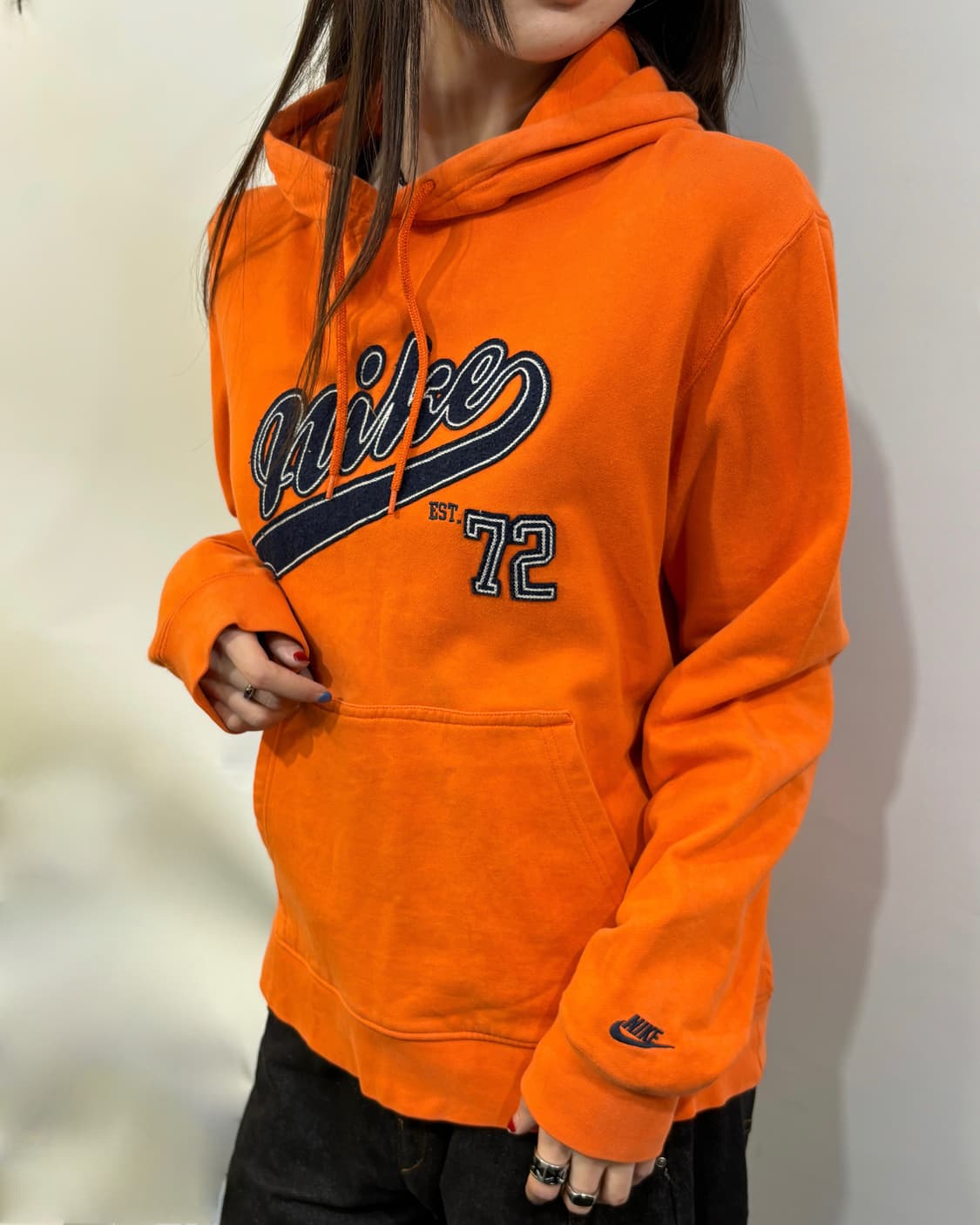 90s NIKE 오렌지 후드티  상품이미지2