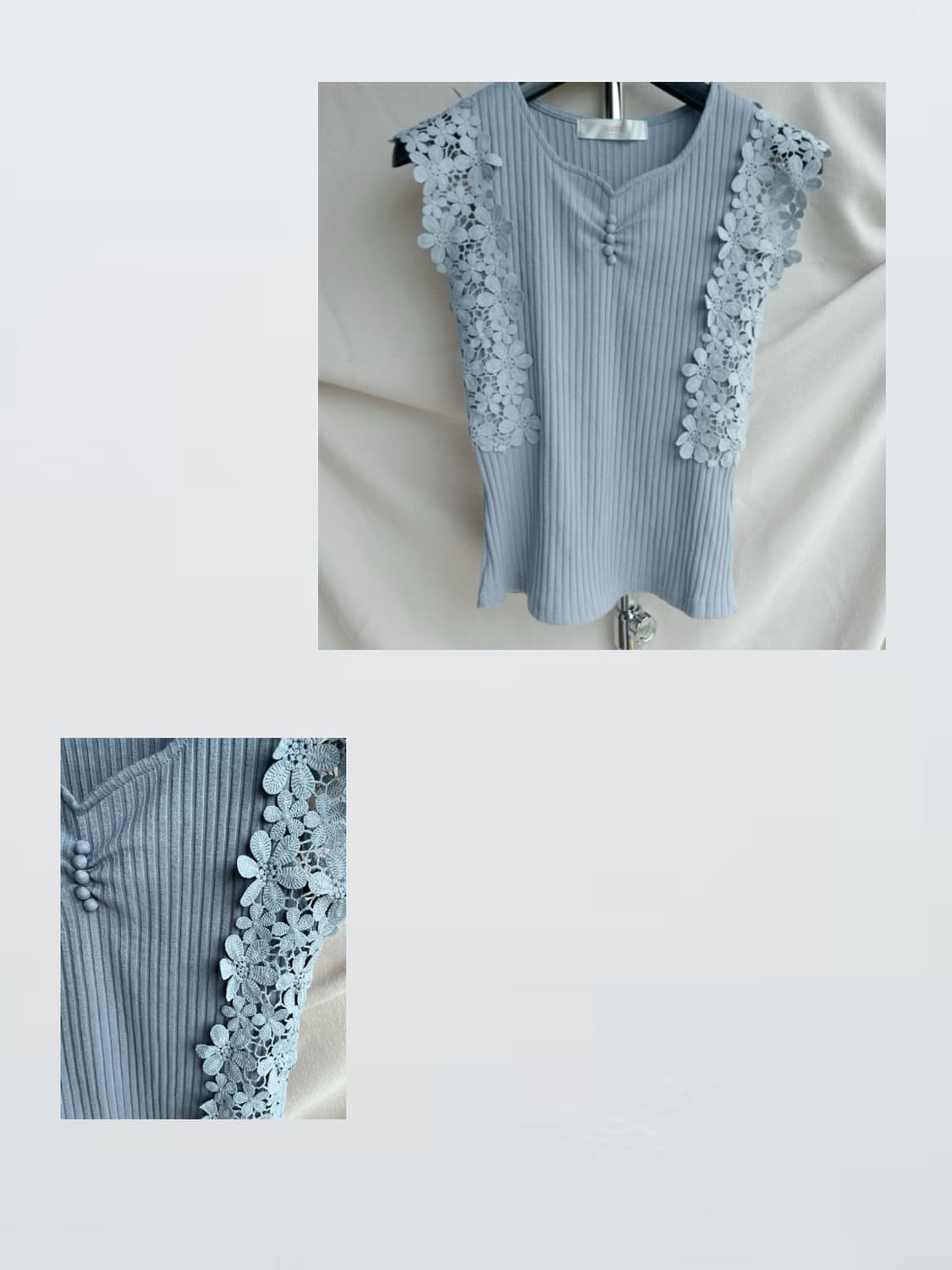 Blue Flower Top 블루 플라워 탑 상품이미지2