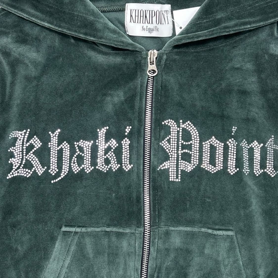 카키포인트 큐빅 벨벳 후드집업 퍼플 OS 상품이미지2