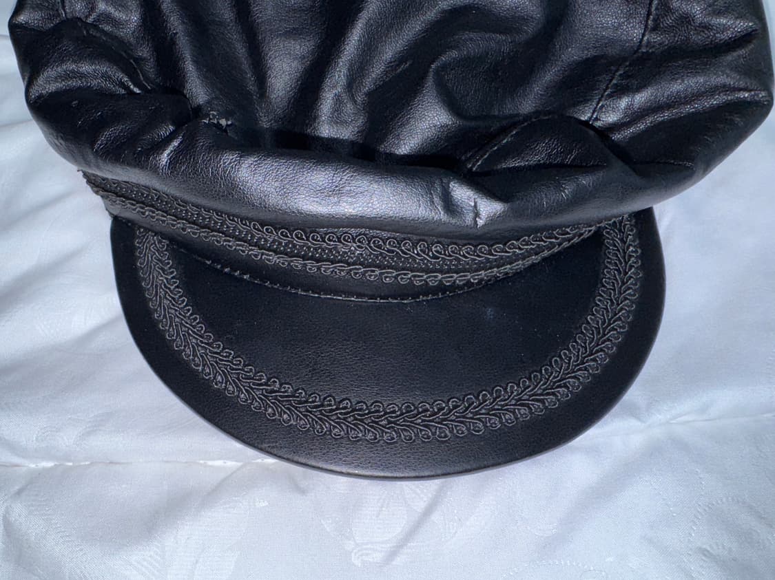 ZARA 자라 레더 뉴스보이캡 헌팅캡 블랙 상품이미지2