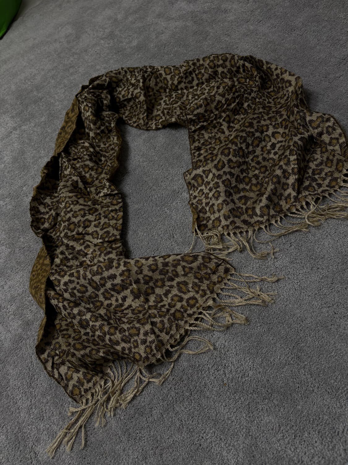 Vintage v-kei punk mood leopard scarf 상품이미지2