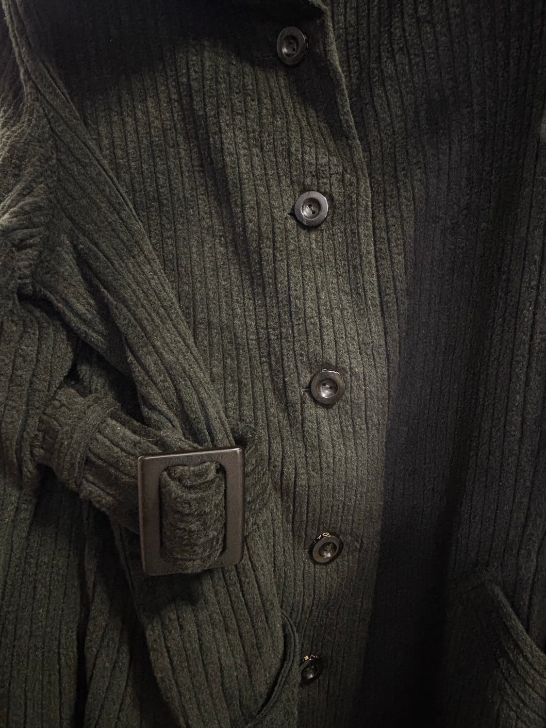 빈티지 90s ~2000년대초 Carven 울 앙고라 코듀로이 롱코트 상품이미지4