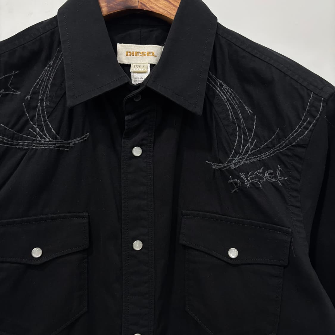 DIESEL 스컬 웨스턴 슬림핏 셔츠 상품이미지5