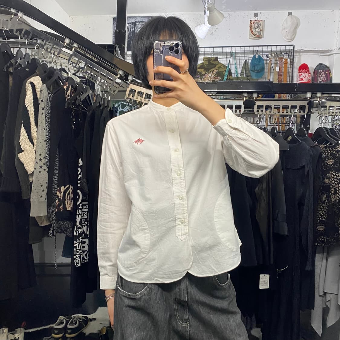 Danton 차이나칼라 포켓 셔츠 상품이미지1