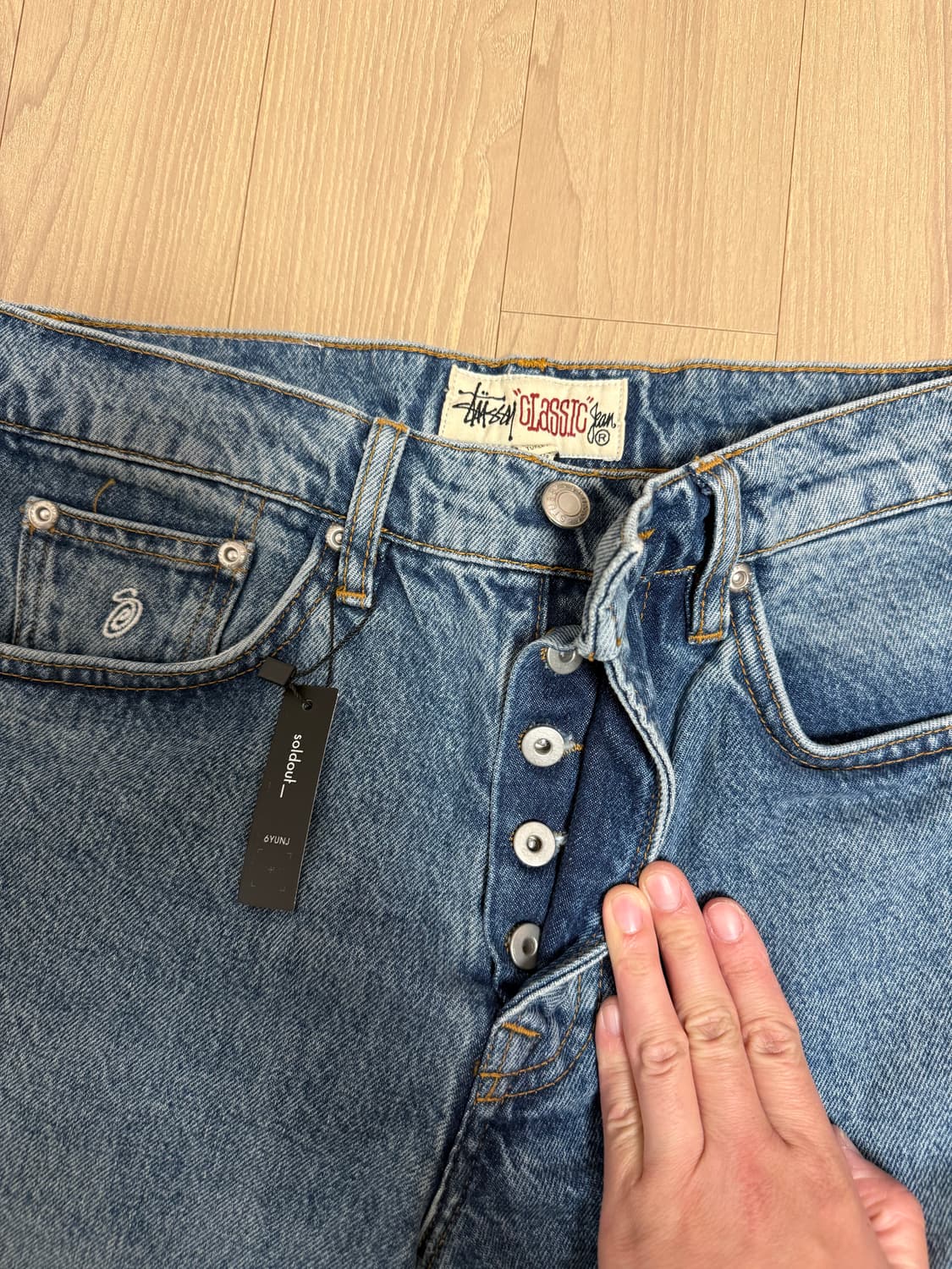 스투시 클래식 진 데님 워시드 블루 30 상품이미지4