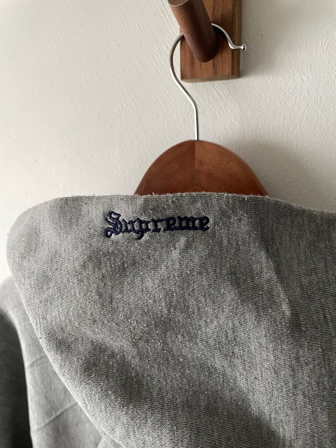 90s USA Vintage Supreme Gothic S Logo 후디 상품이미지4