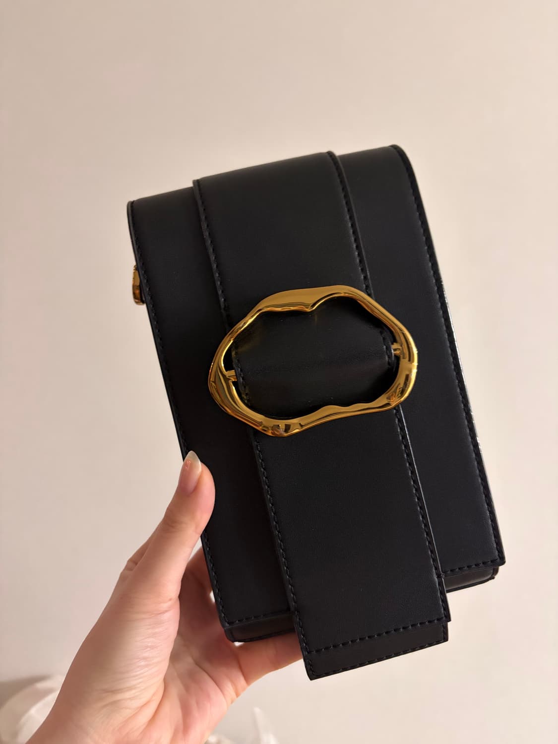 Charles&Keith 골드 포인트 블랙 크로스백 상품이미지1