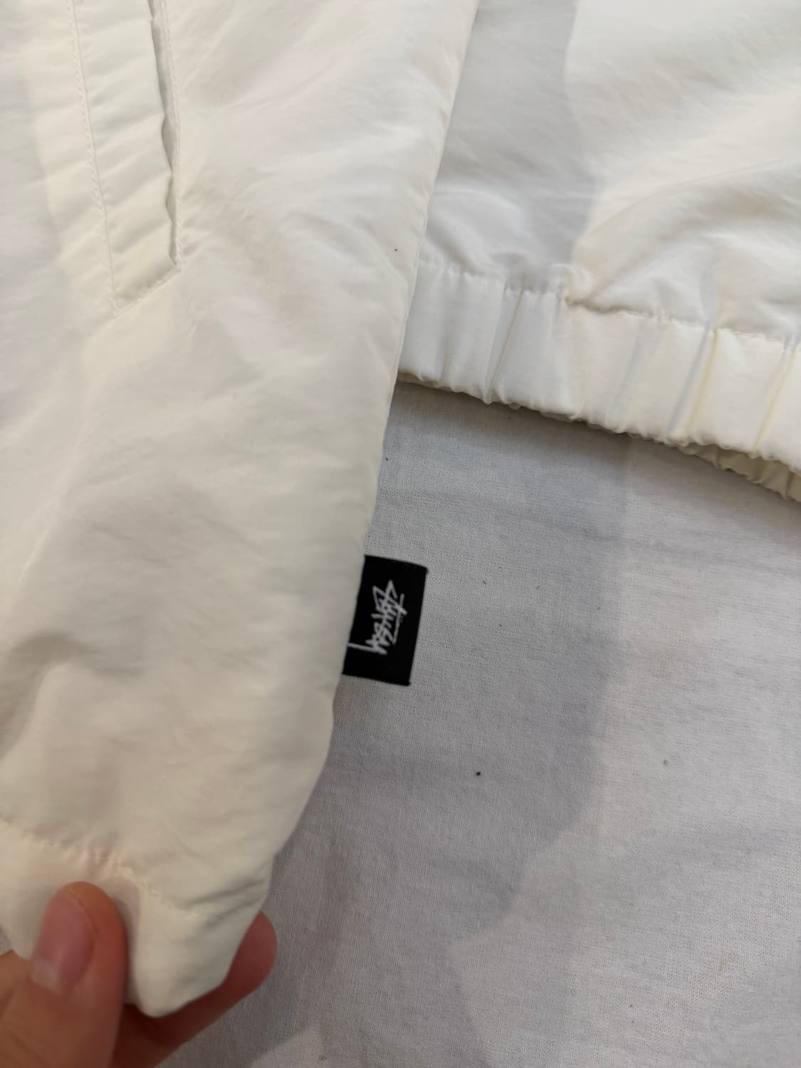 스투시 스펠아웃 나일론 코치자켓 화이트 상품이미지6