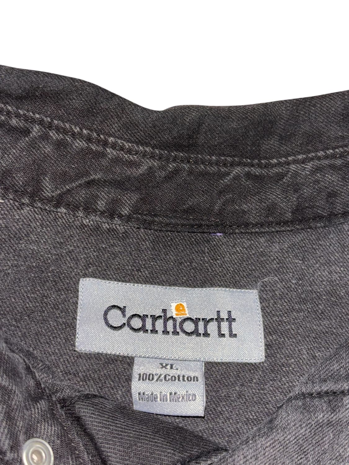 칼하트 흑청 데님 셔츠 자켓 상품이미지6