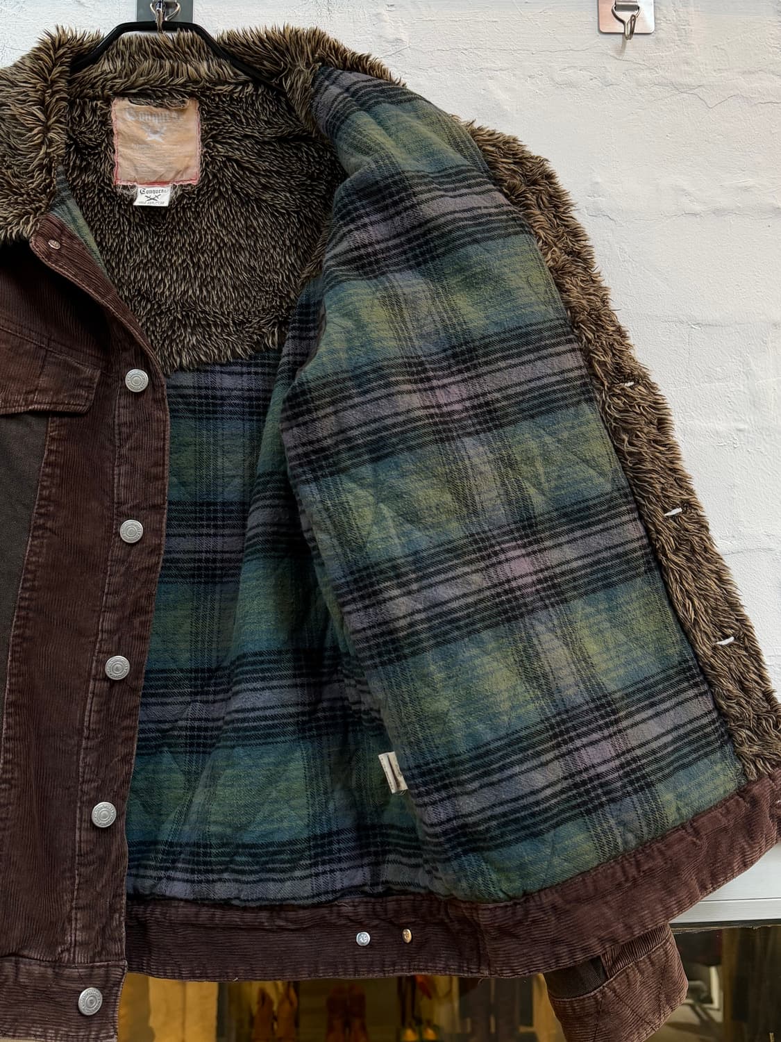 Conquest 코듀로이 셰르파 트러커 자켓 L 상품이미지5