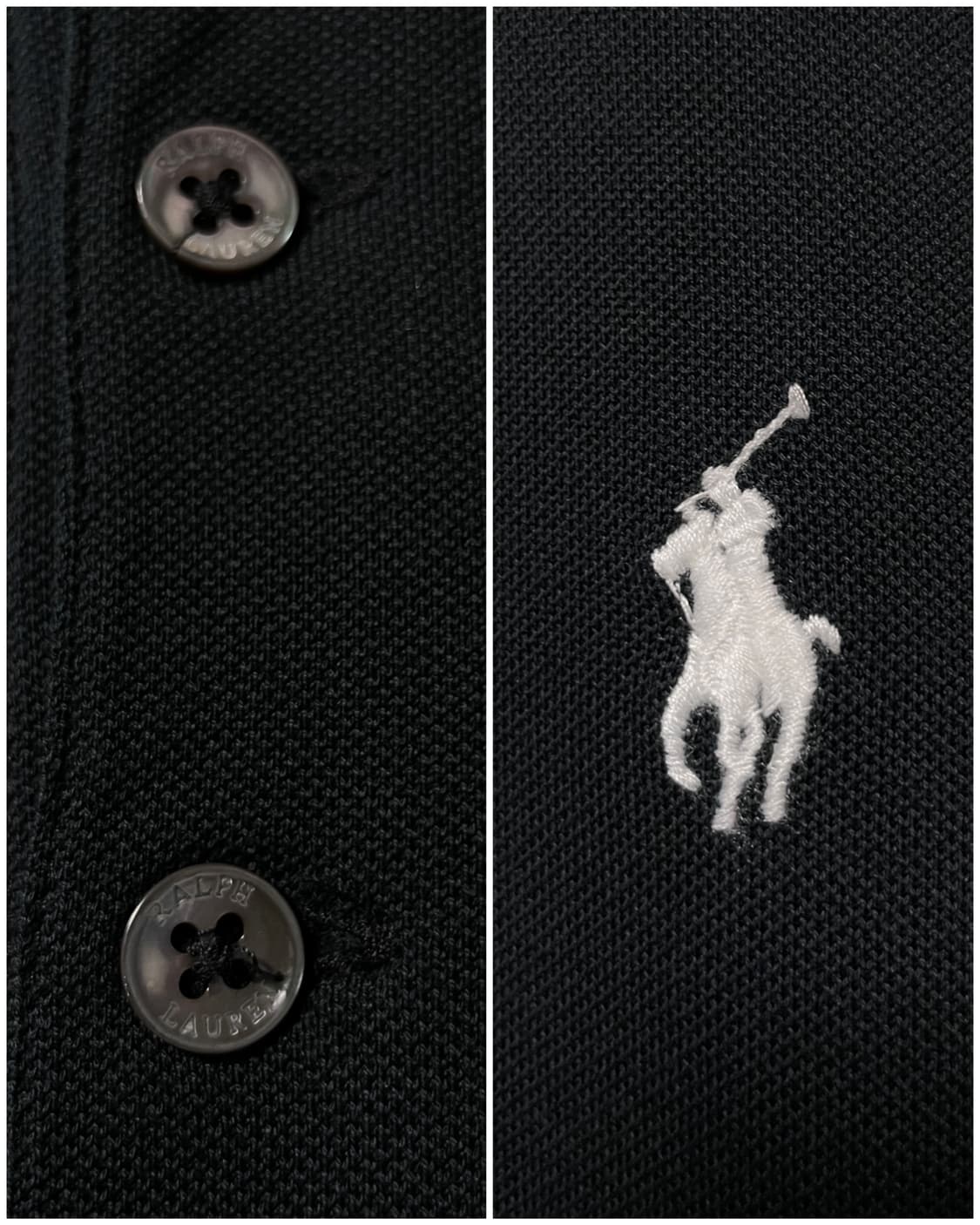 (정품) 폴로 남성 커스텀 슬림핏 신축성 메쉬 반팔 카라티셔츠 _ 블랙 상품이미지4