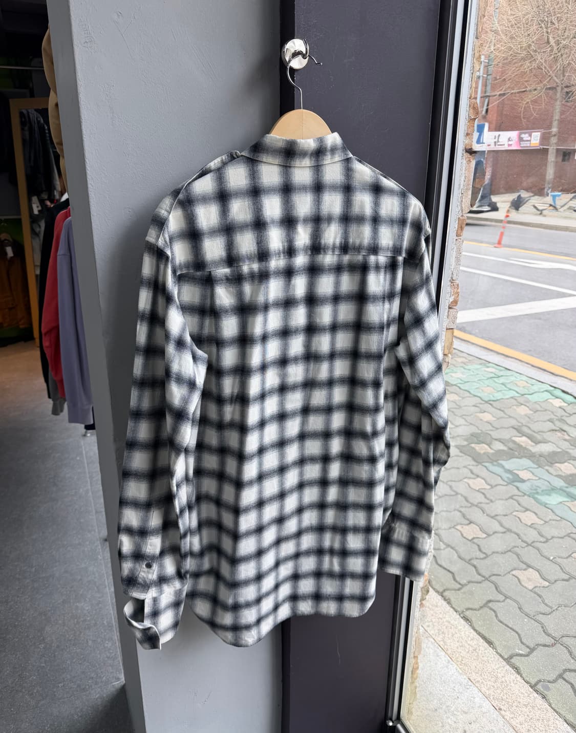 48/ 솔리드옴므 견장 디테일 플란넬 셔츠자켓 상품이미지8