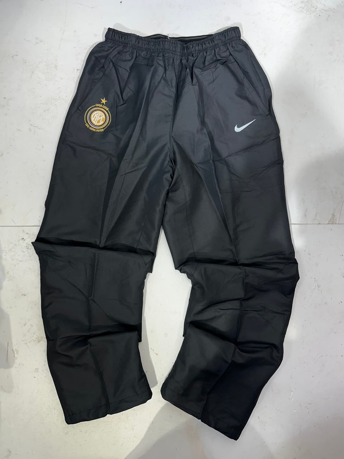 00s 나이키 블랙 새상품 인터밀란 한정판 와이드 트랙 팬츠 M 상품이미지4