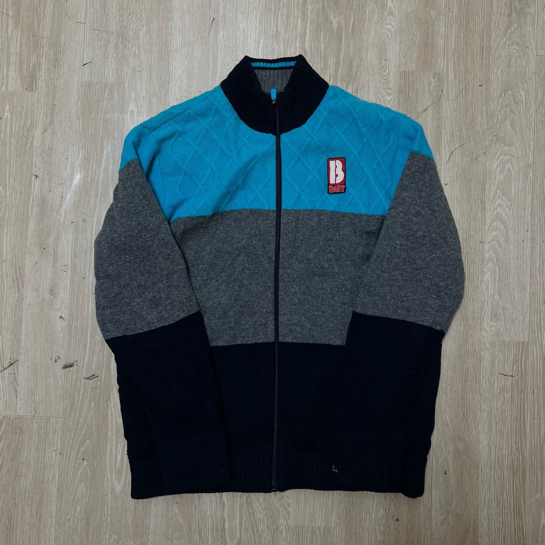 더심슨 남성 골프웨어 울 방풍 니트집업 M/95  상품이미지1