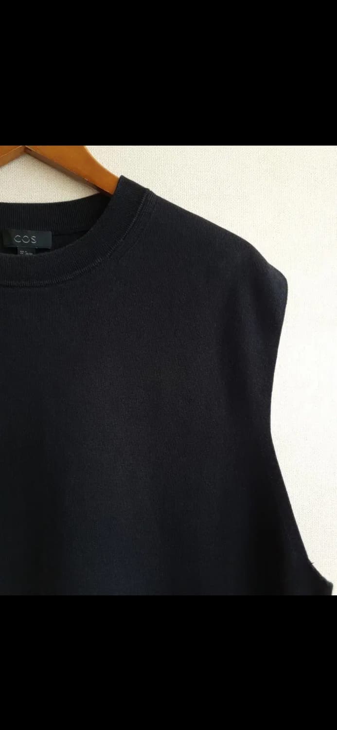 COS 코스 남성 블랙 베스트 슬리브리스 탑 상품이미지4