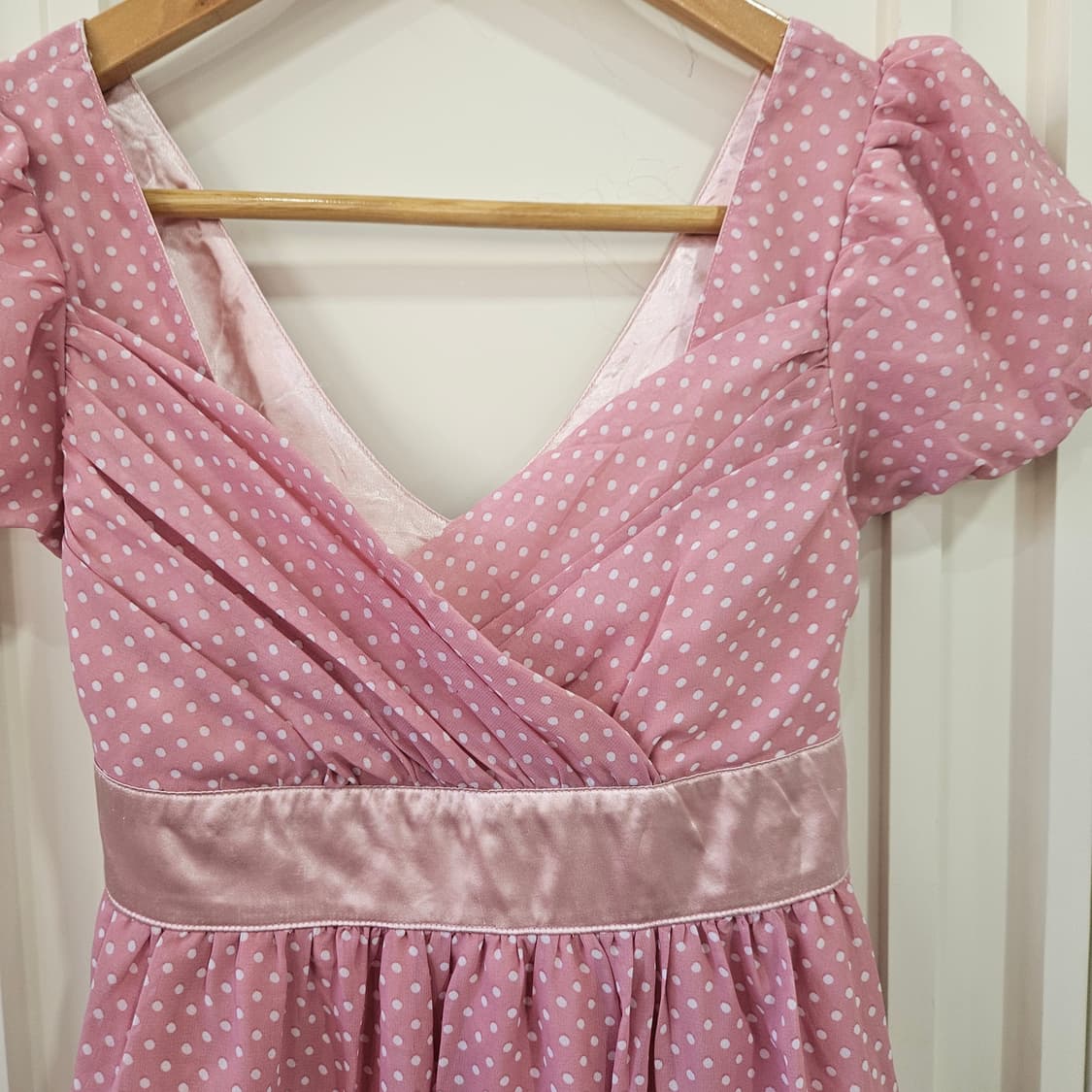 도트 핑크 원피스 상품이미지3