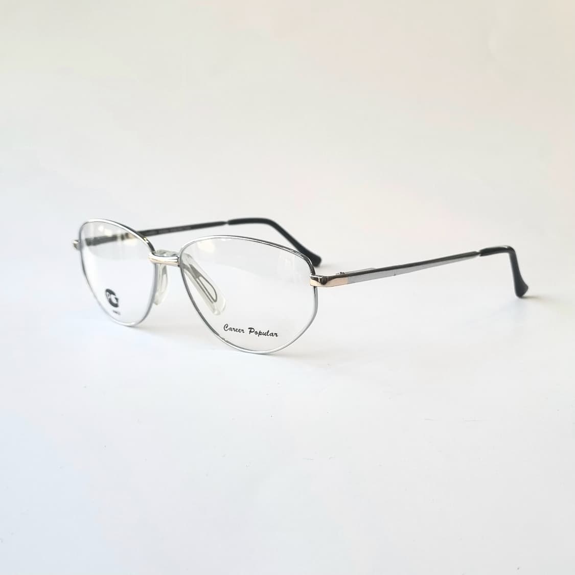 데드스탁 유럽 빈티지  실 버 오벌 빅사이즈 안경테 119 상품이미지4