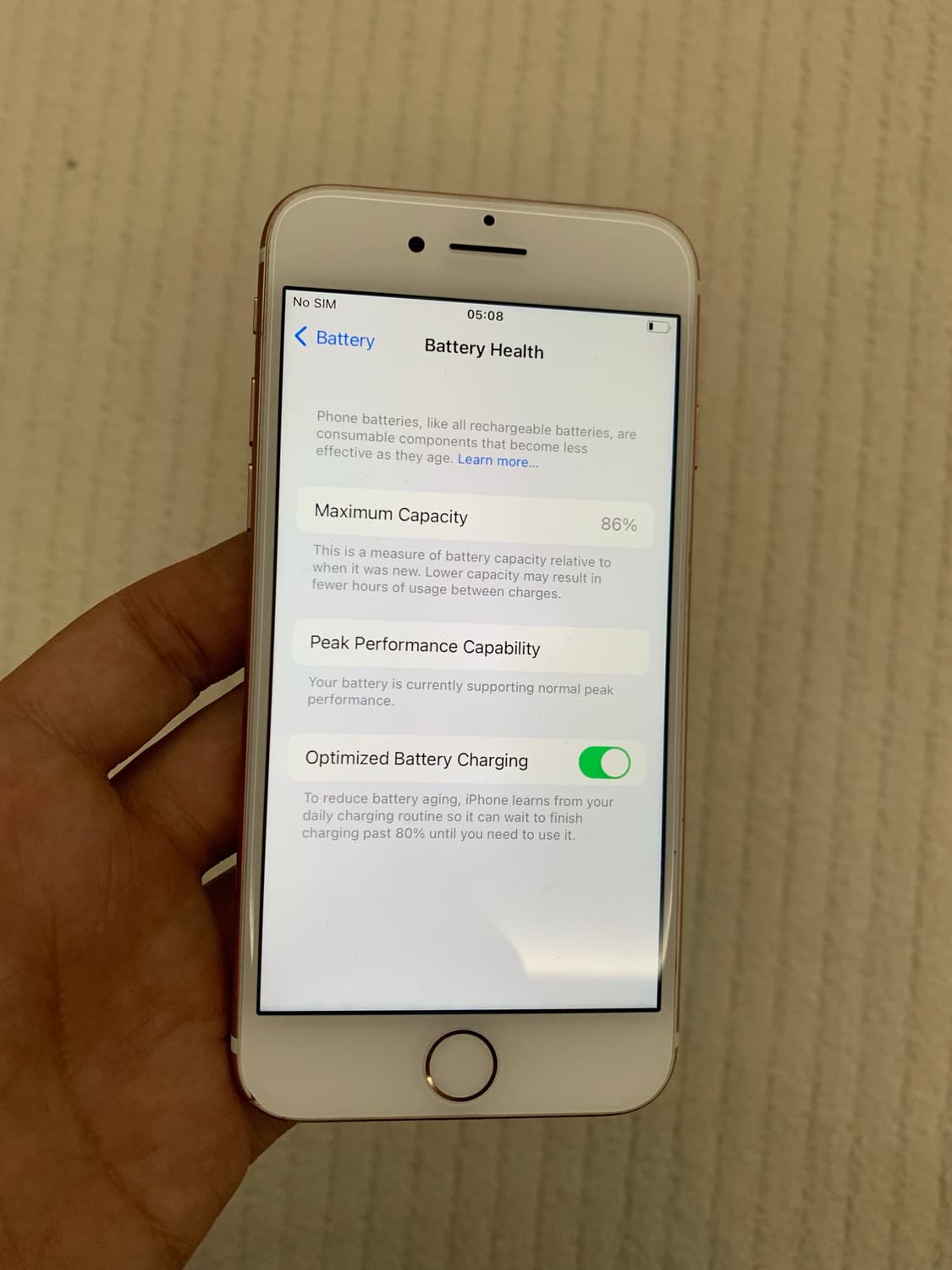아이폰7로즈골드 32GB 배터리86성능 상품이미지3