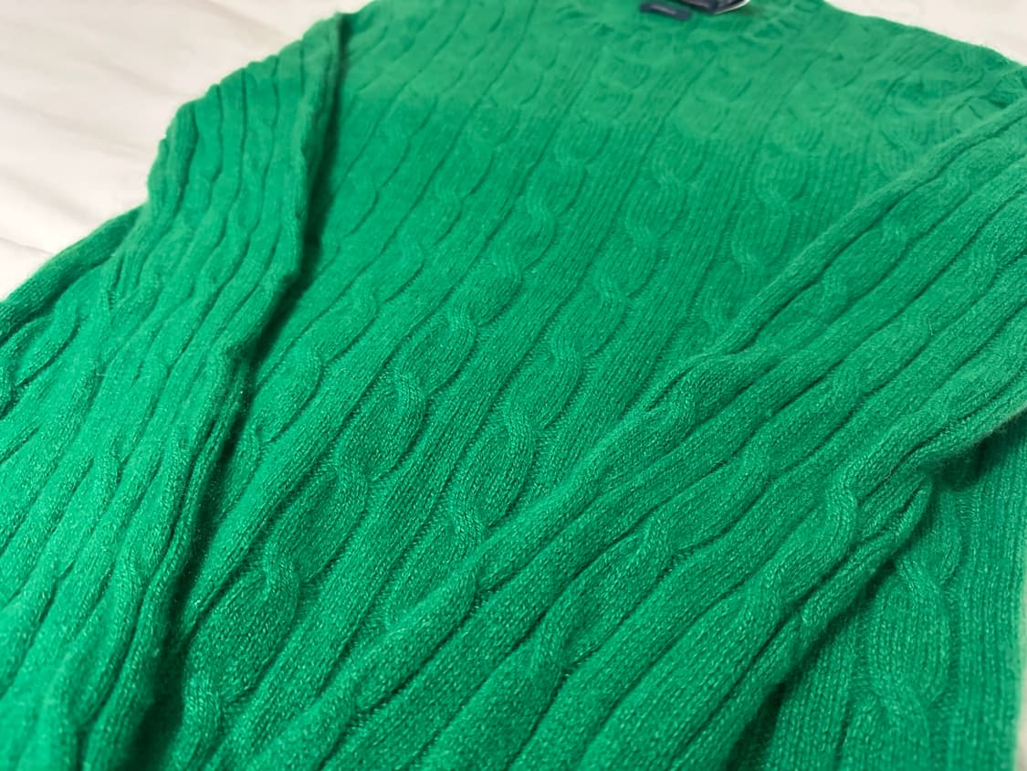 잔나비 최정훈 착용 폴로 랄프로렌 캐시미어 100% 니트 그린 상품이미지5