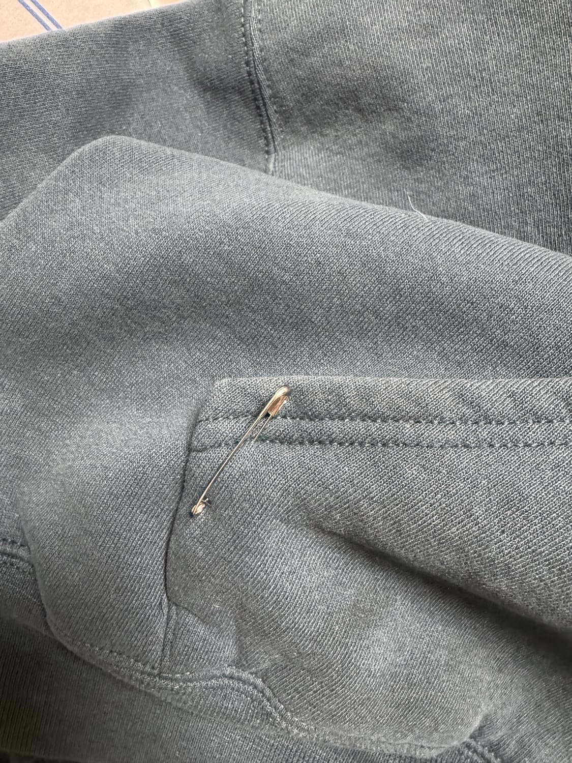 90s russell hoodie sage green 상품이미지4