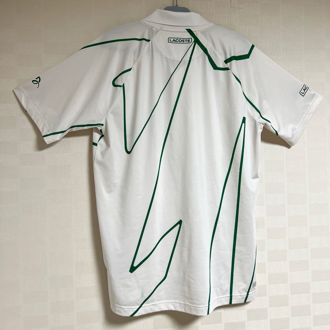 라코스테 노박 조코비치 상의 화이트 그린 상품이미지2